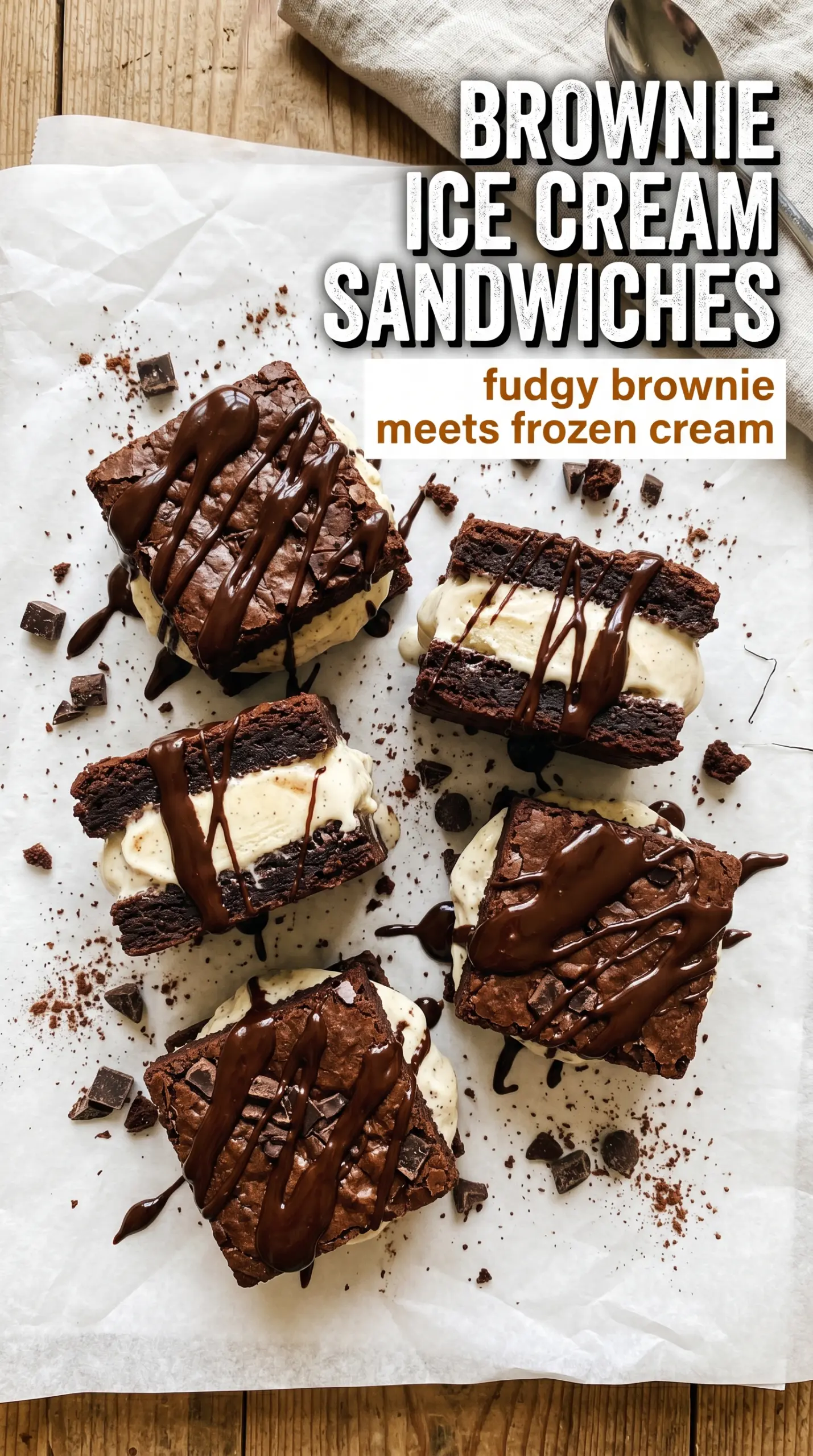 Ice cream sandwich with cookies or bread