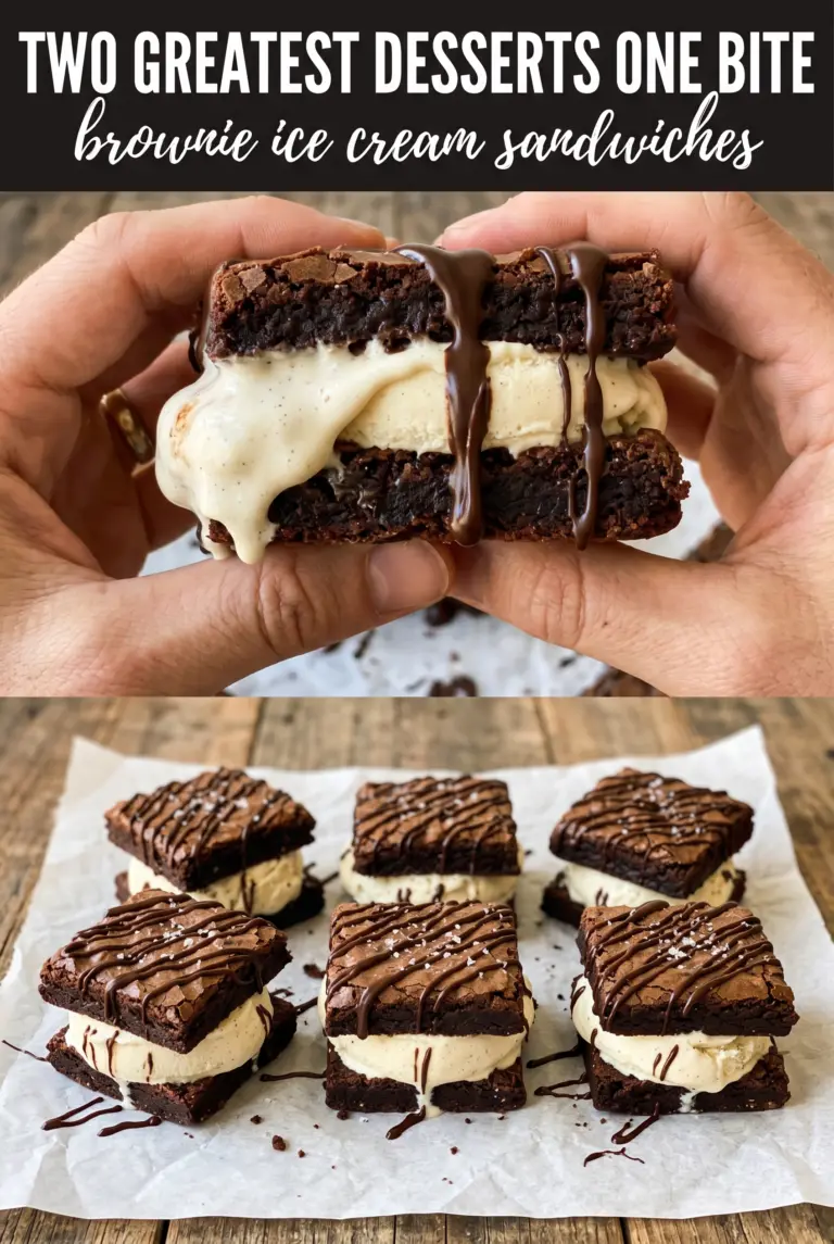 Brownie Ice Cream Sandwiches