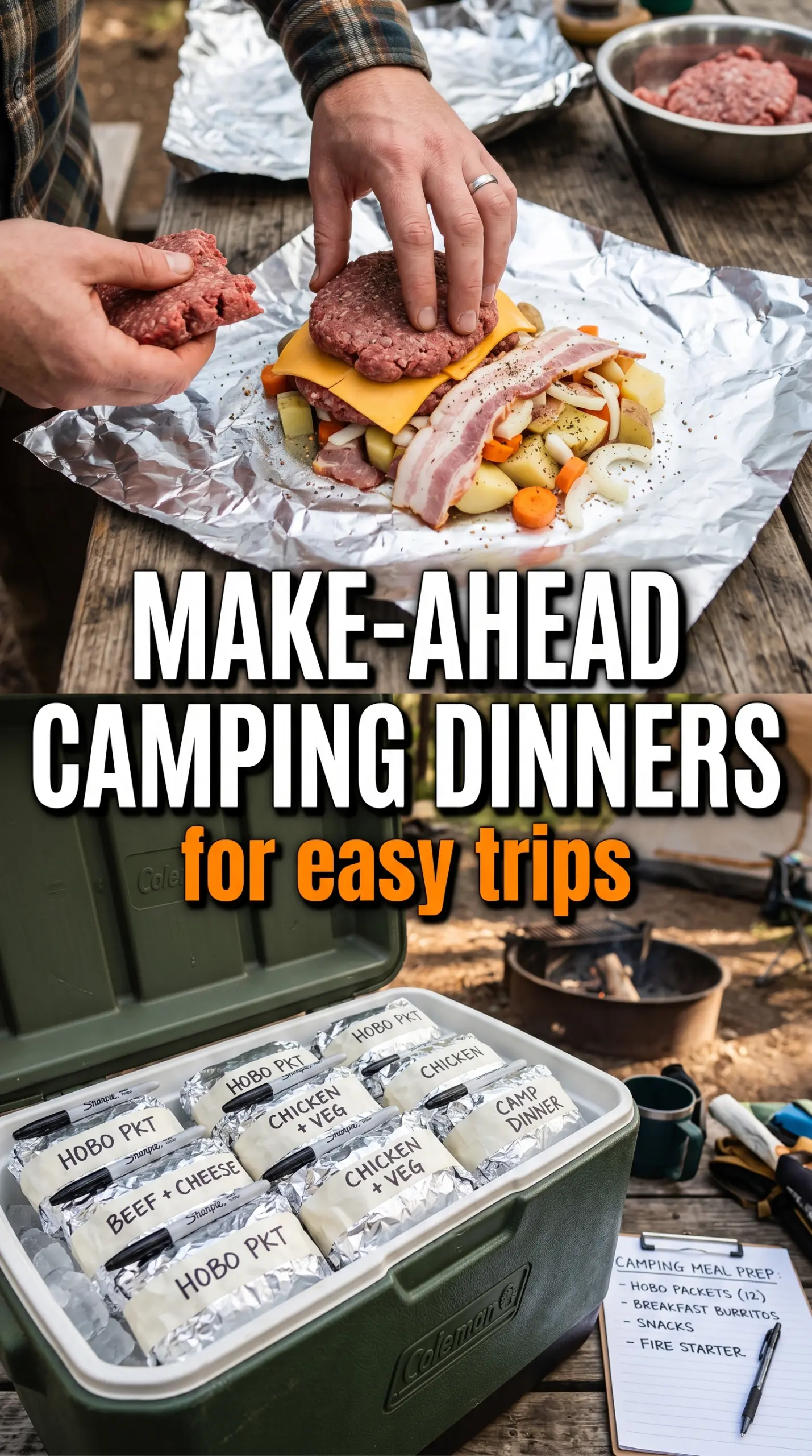 Campfire Cheeseburger Hobo Packets cheesy potatoes