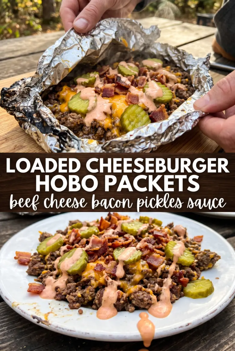 Campfire Cheeseburger Hobo Packets