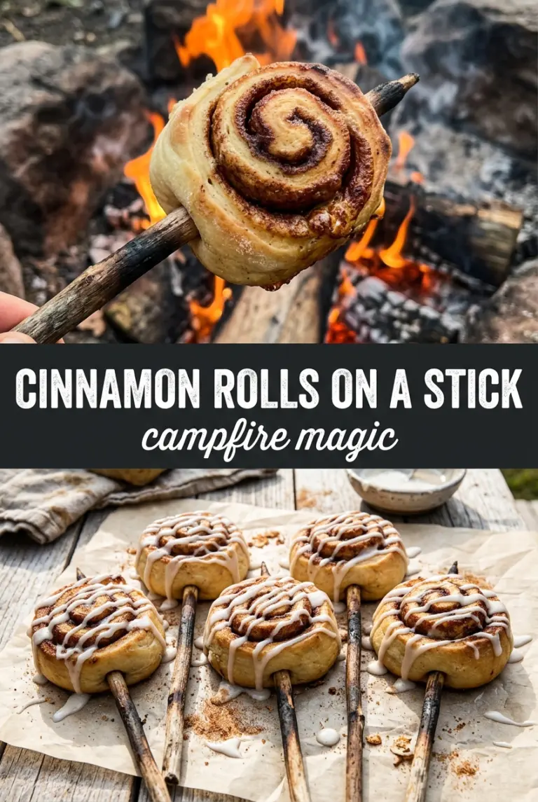 Campfire Cinnamon Rolls on a Stick