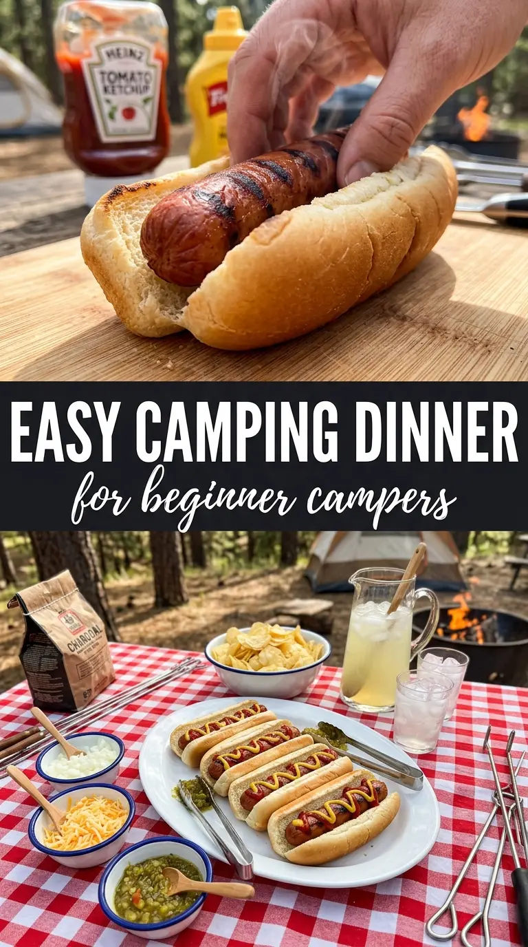 Camping Hot Dogs campfire roasted charred