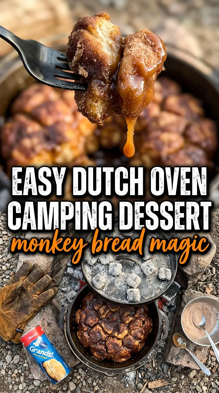 Campfire Monkey Bread cinnamon sugar gooey pull-apart
