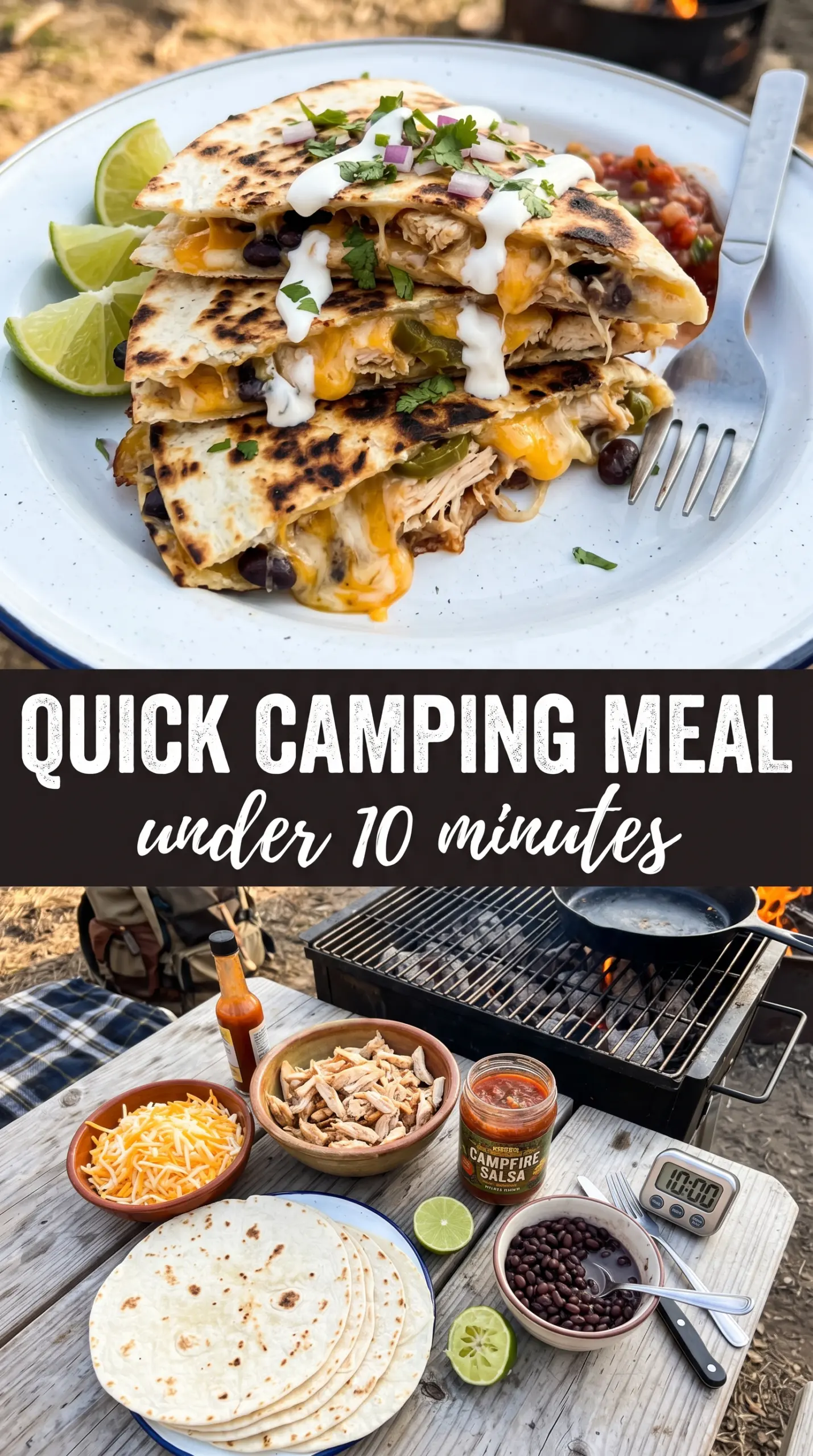 Grilled Campfire Quesadillas smoky cheesy crispy