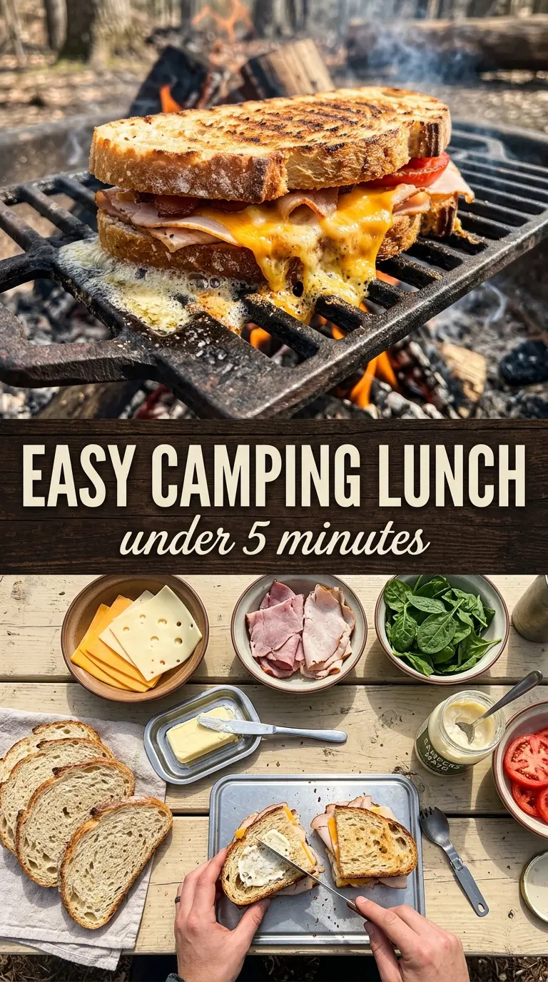 Campfire Sandwich toasted melty grilled