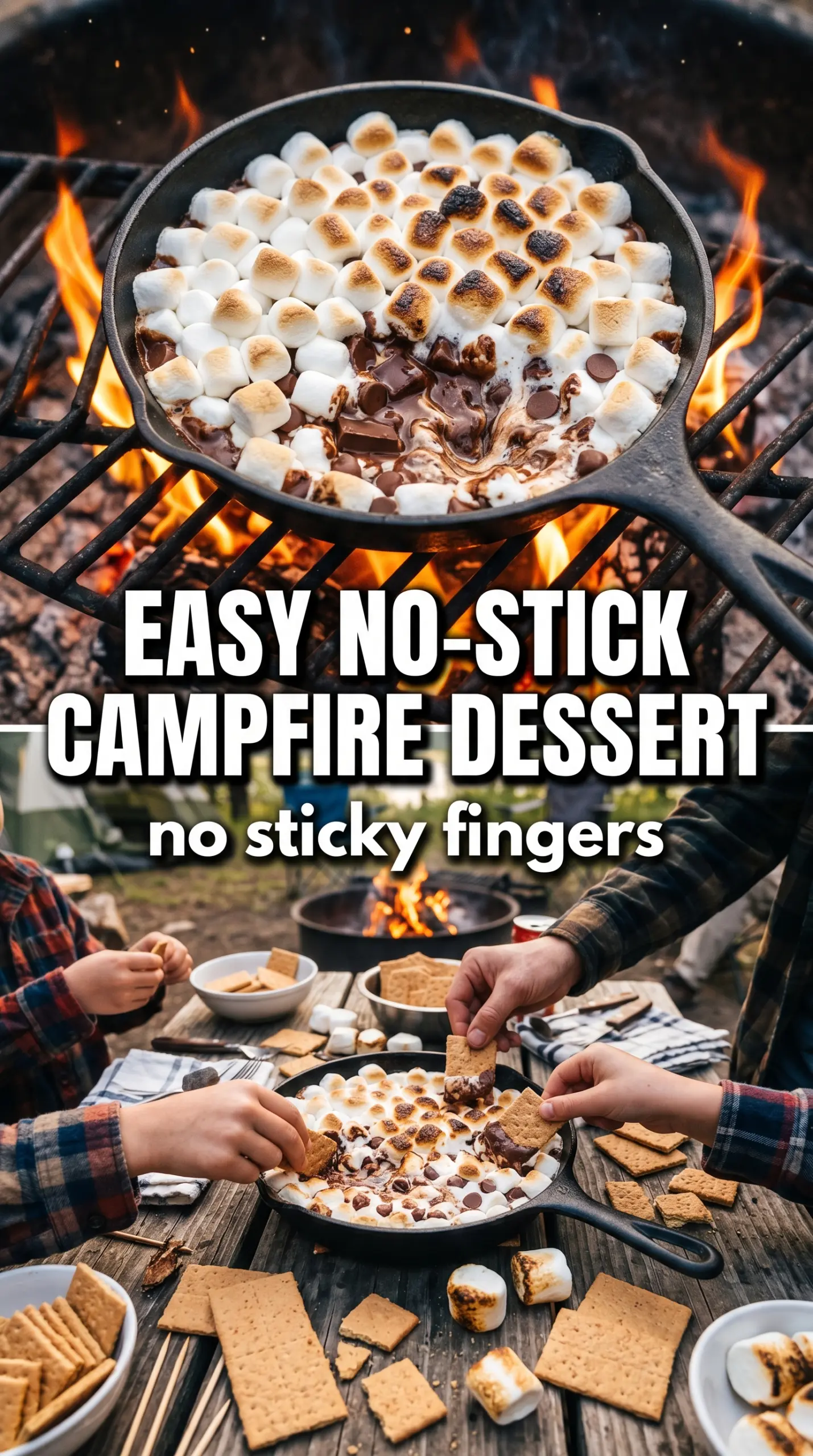 Campfire S'mores Dip gooey toasted chocolate