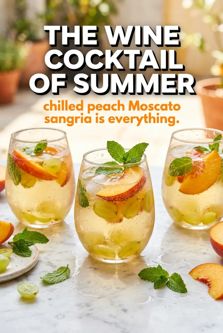 Chilled Peach Moscato Sangria