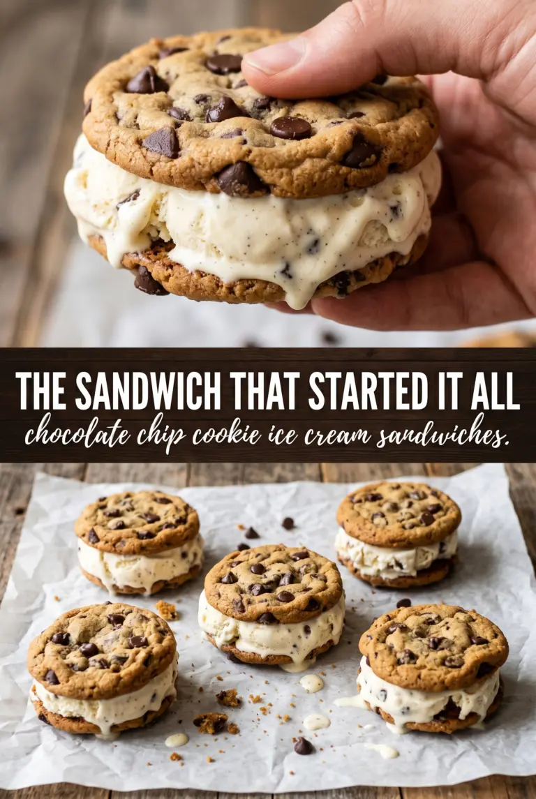 Chocolate Chip Cookie Ice Cream Sandwiches