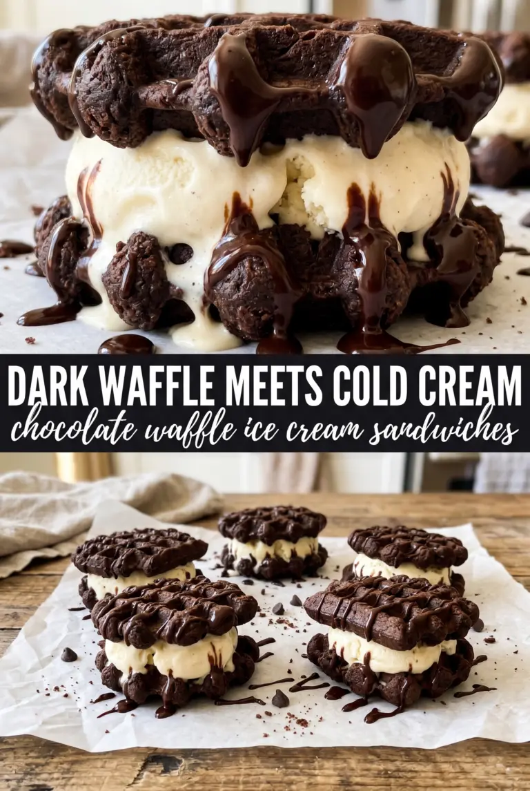 Chocolate Waffle Ice Cream Sandwiches