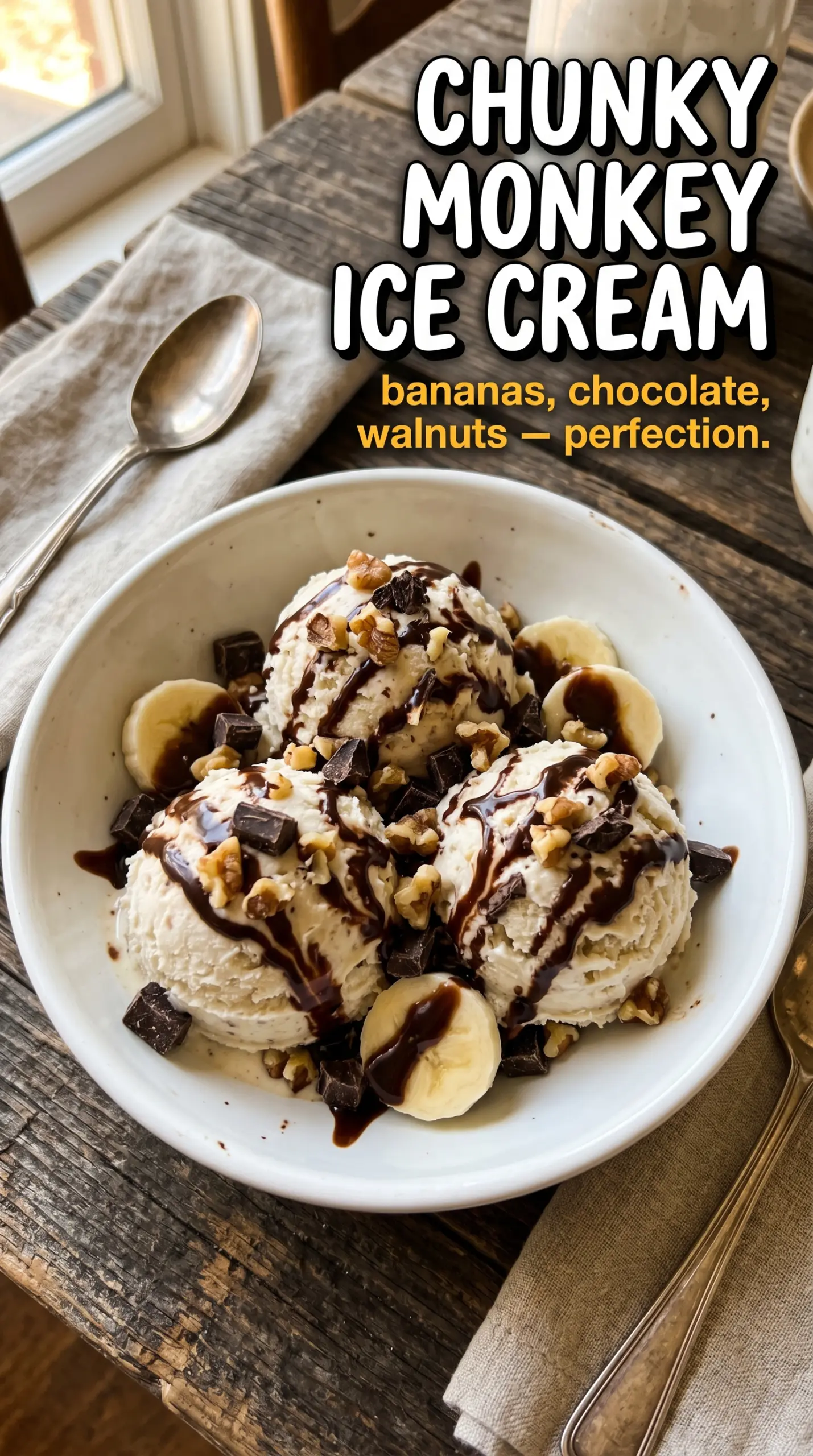 Chunky Monkey Ice Cream banana chocolate walnut