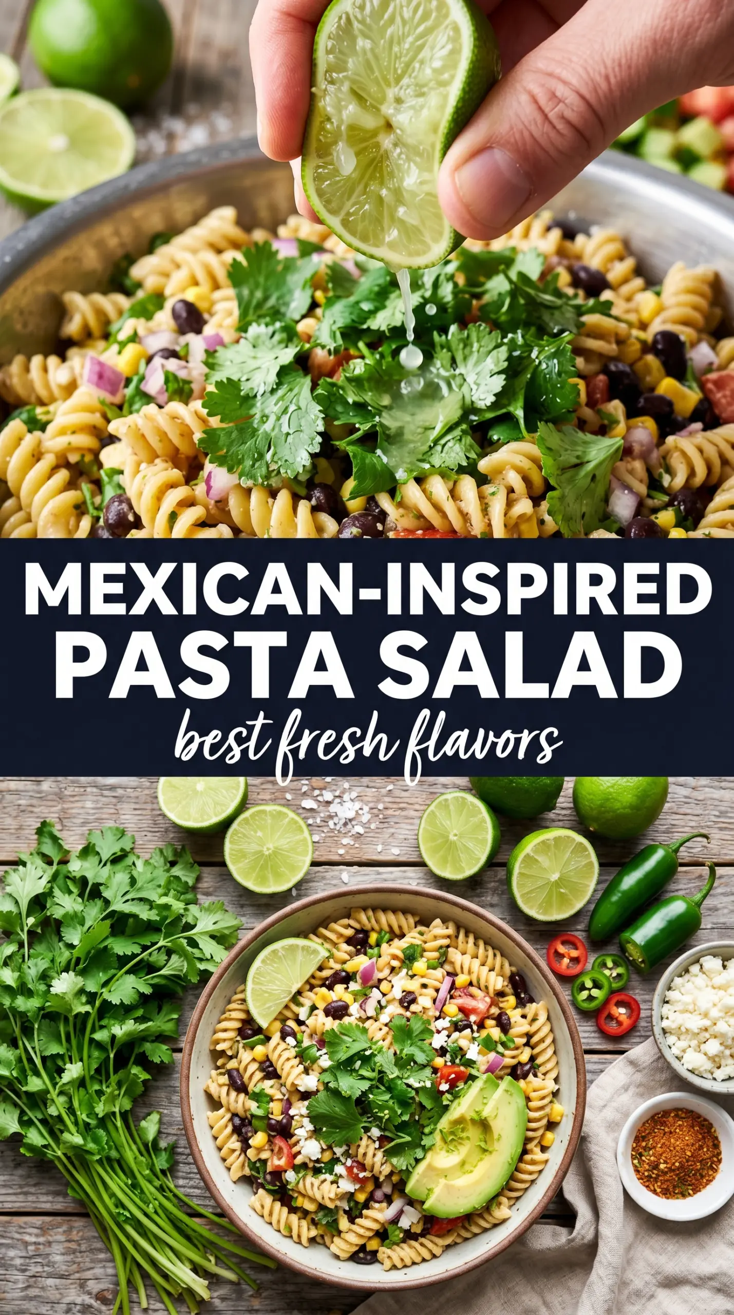 Cilantro Lime Pasta Salad fresh zesty colorful
