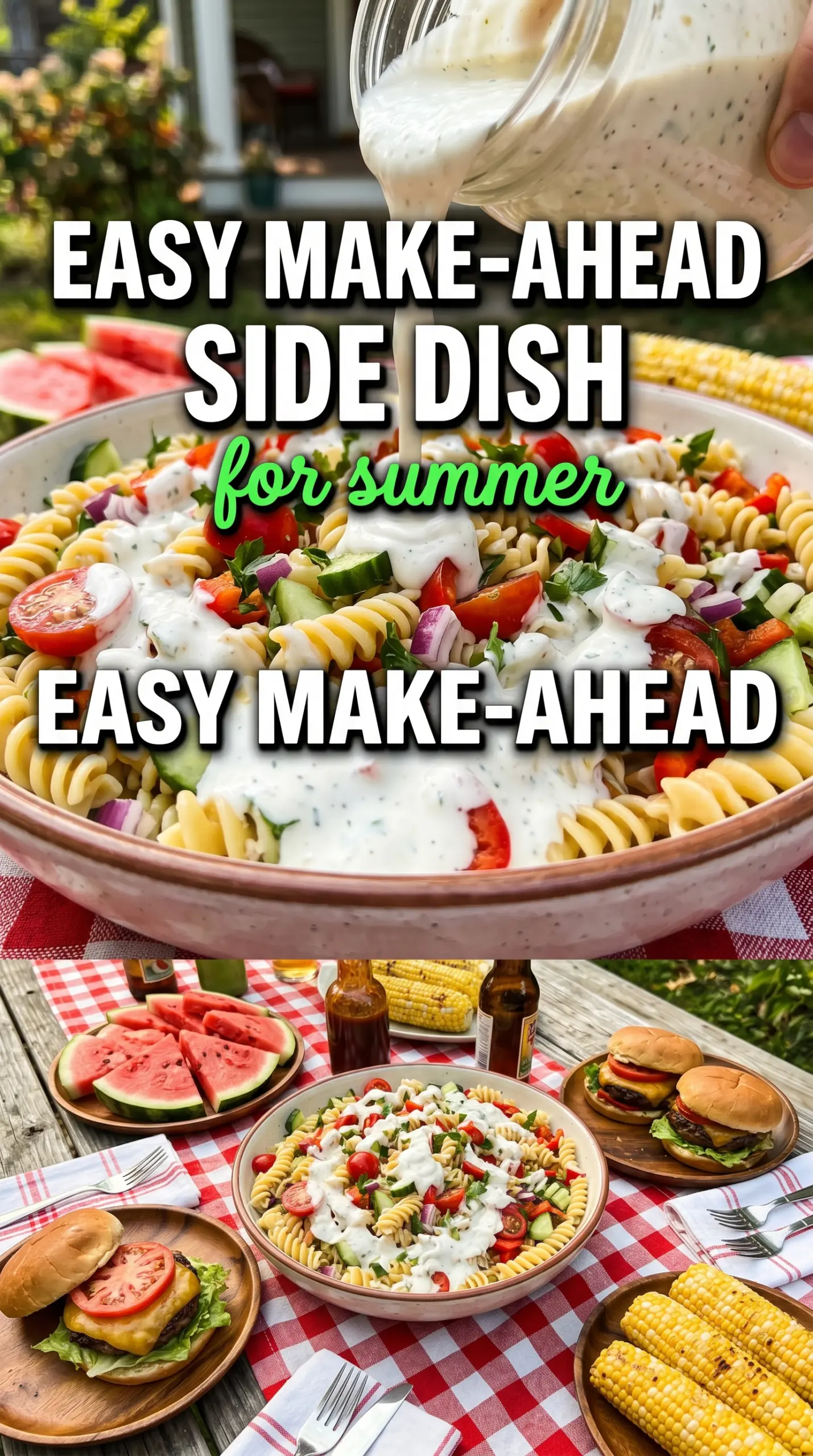 Creamy Pasta Salad colorful, creamy, fresh
