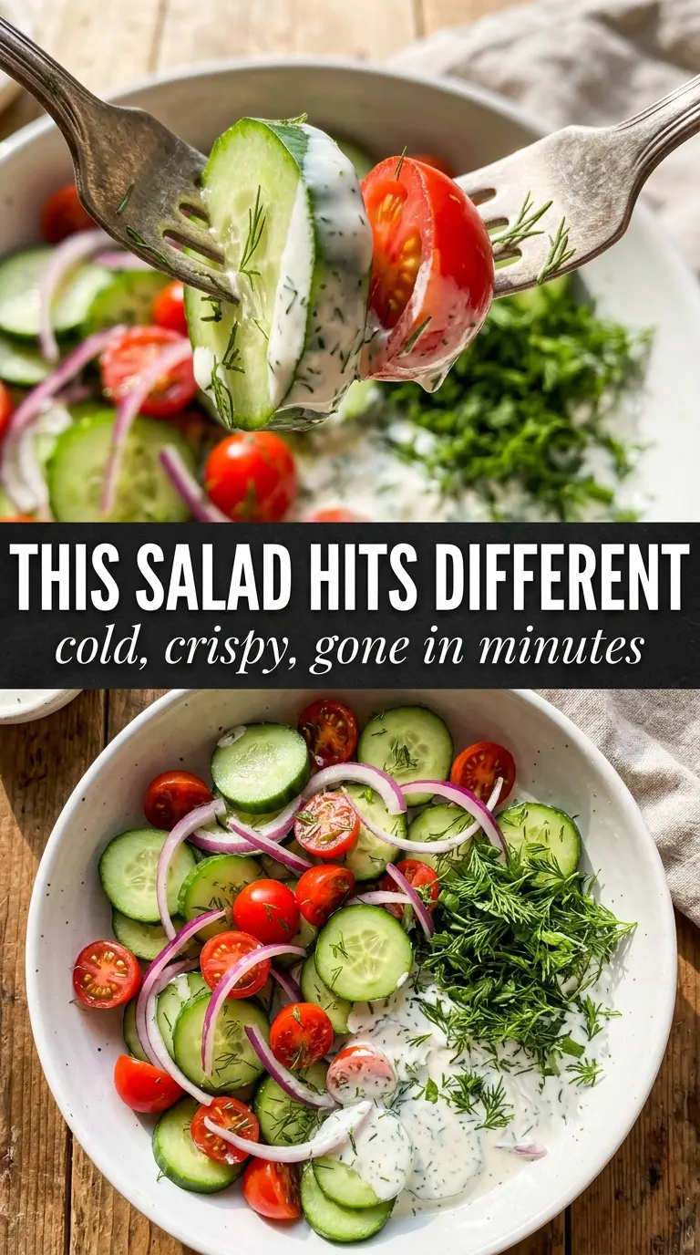 Cucumber Tomato Salad crisp tangy herb