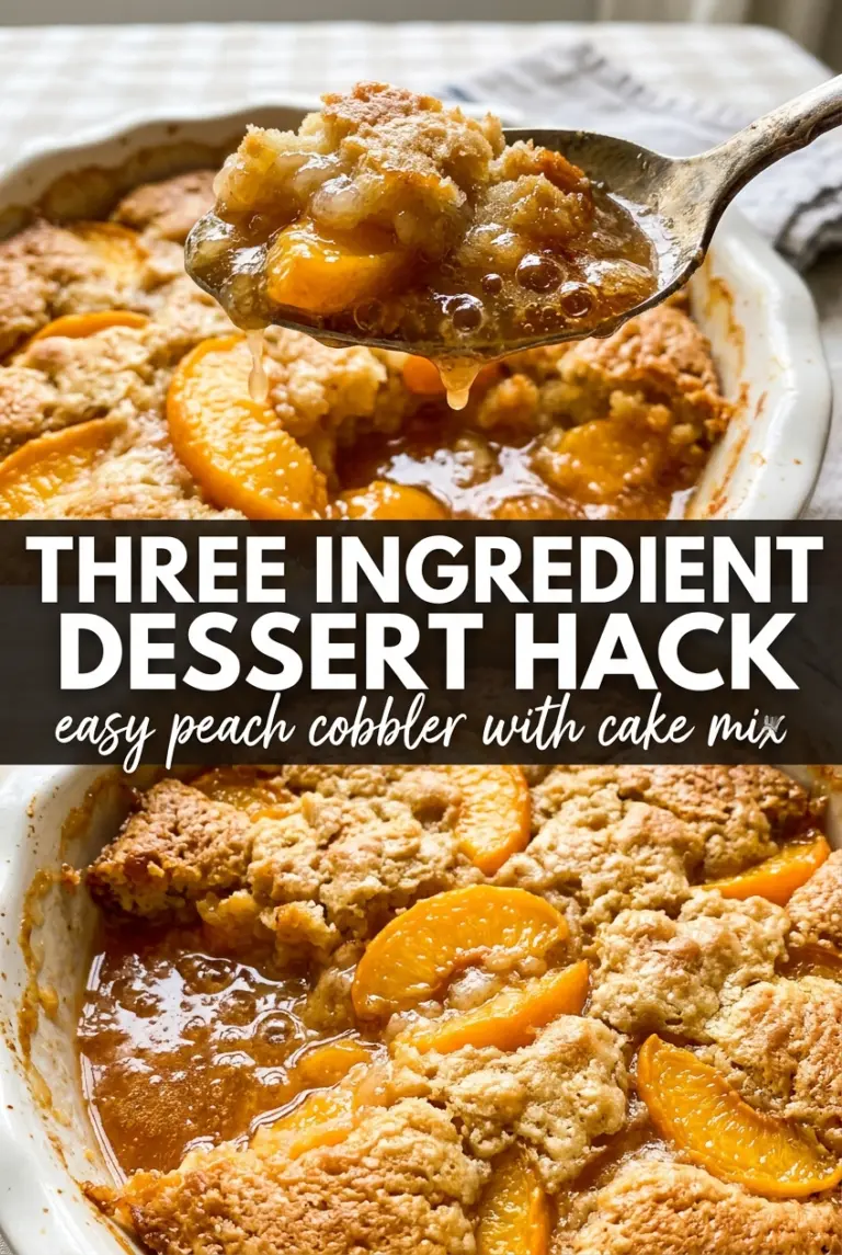 Easy Peach Cobbler with Cake Mix