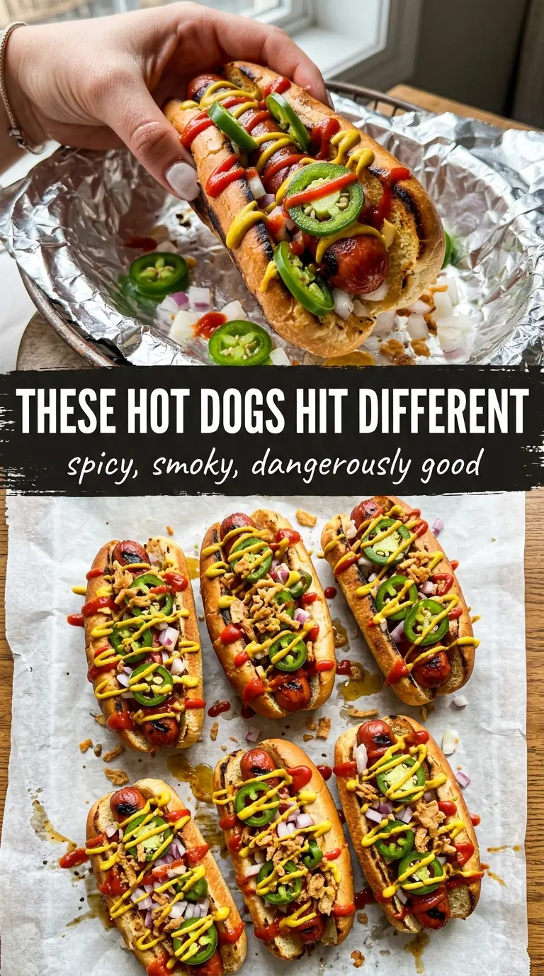 Firecracker Hot Dogs spicy grilled jalapeño