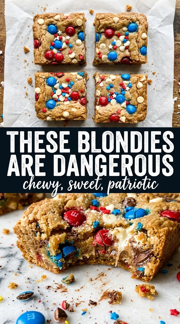Fireworks blondies chewy sprinkle bars