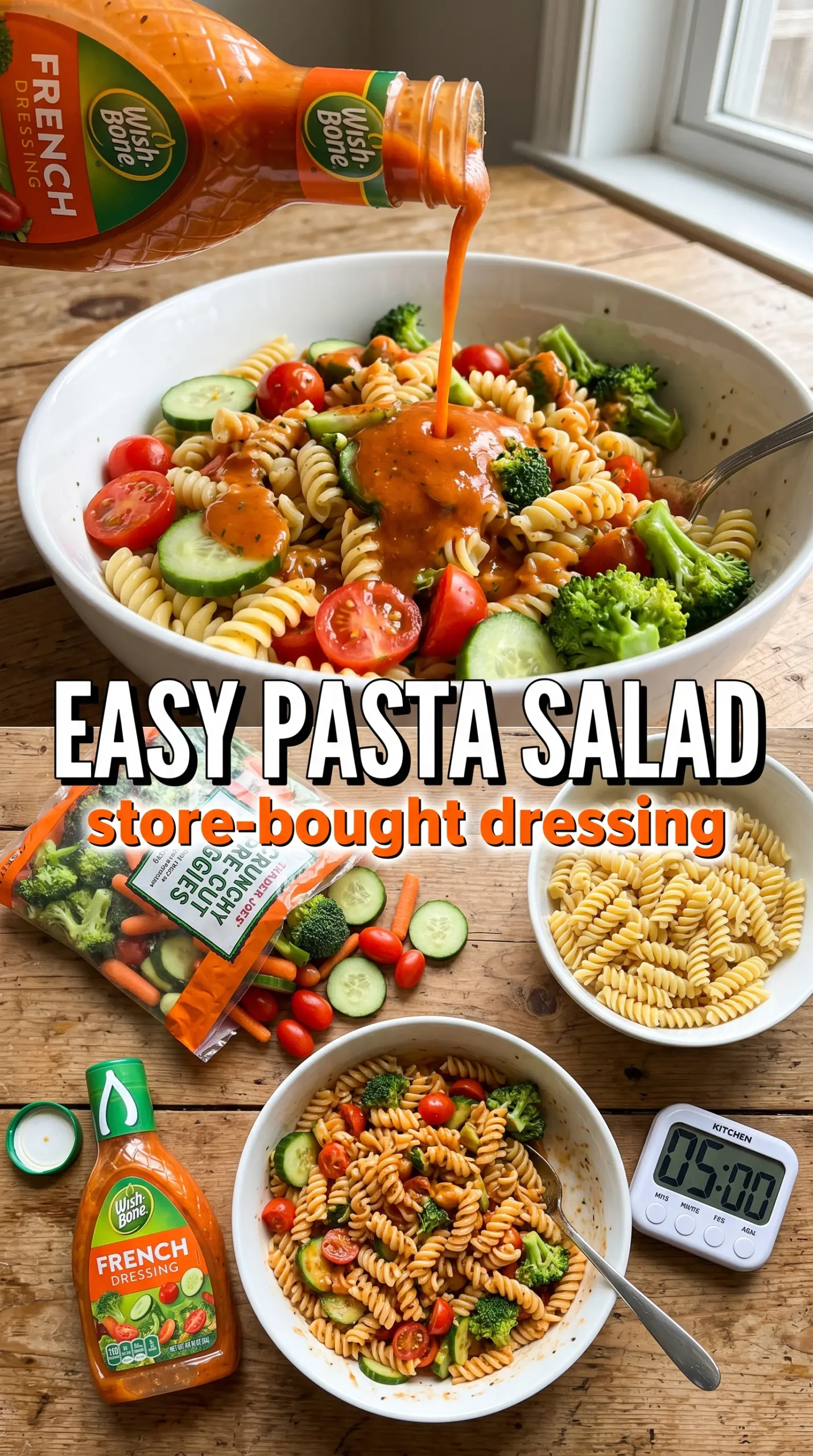 French Dressing Pasta Salad tangy retro