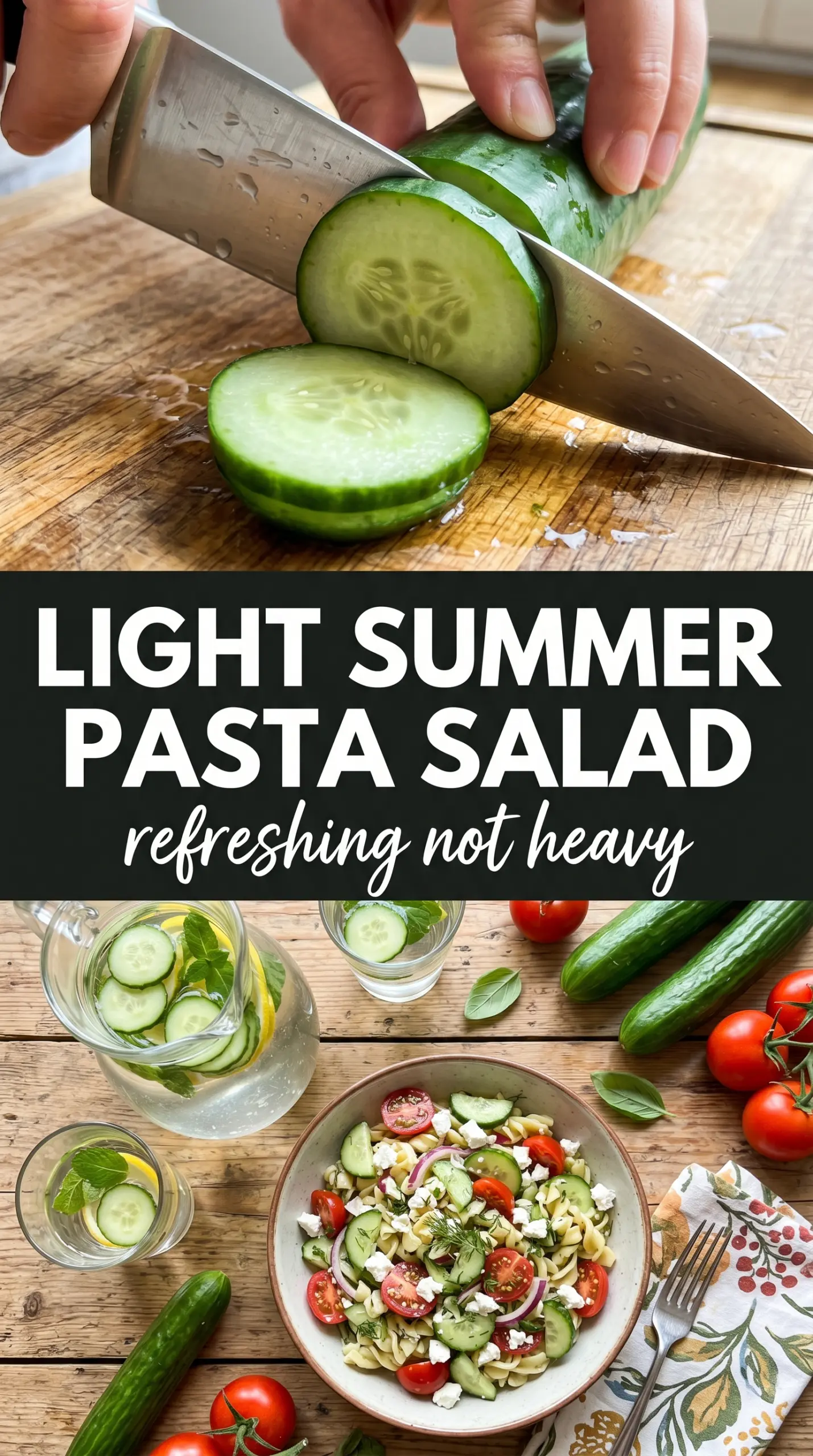 Fresh Cucumber Pasta Salad crisp dill cucumber tomato