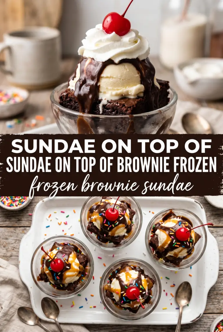 Frozen Brownie Sundae