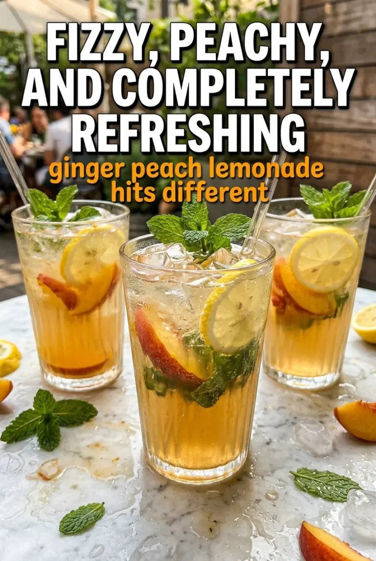 Ginger Peach Lemonade