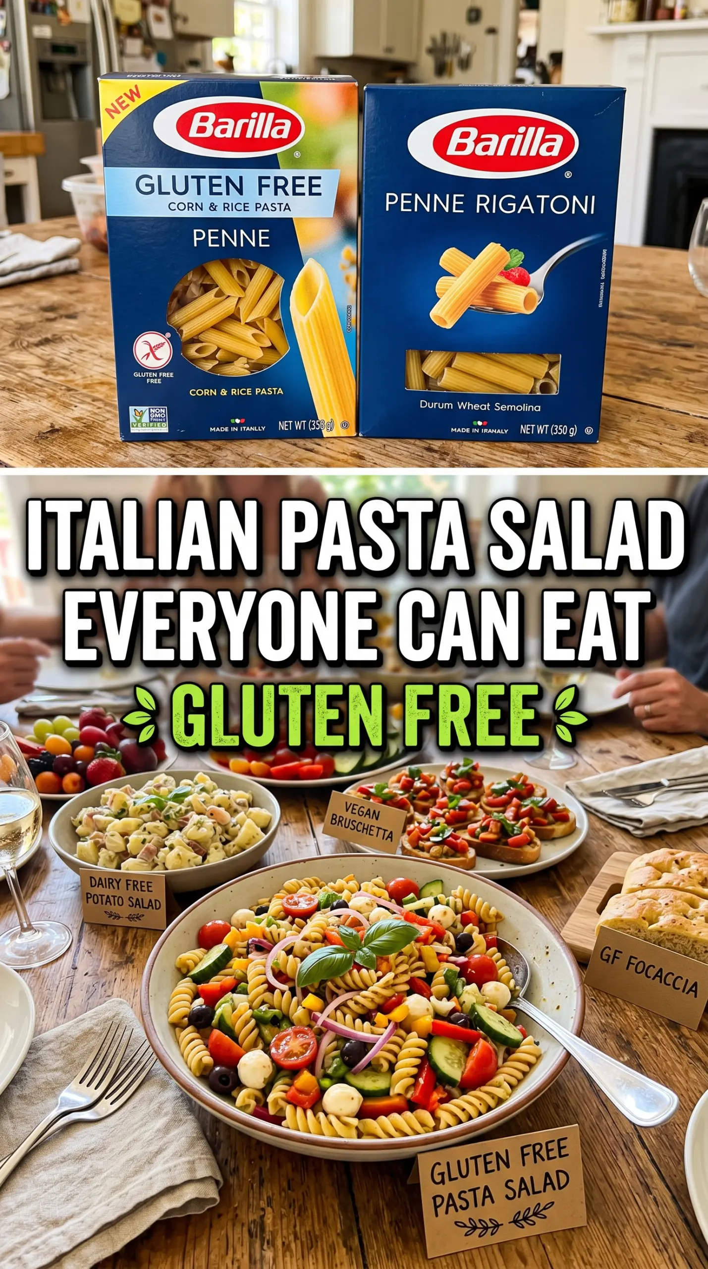 Gluten-free Italian Pasta Salad colorful hearty