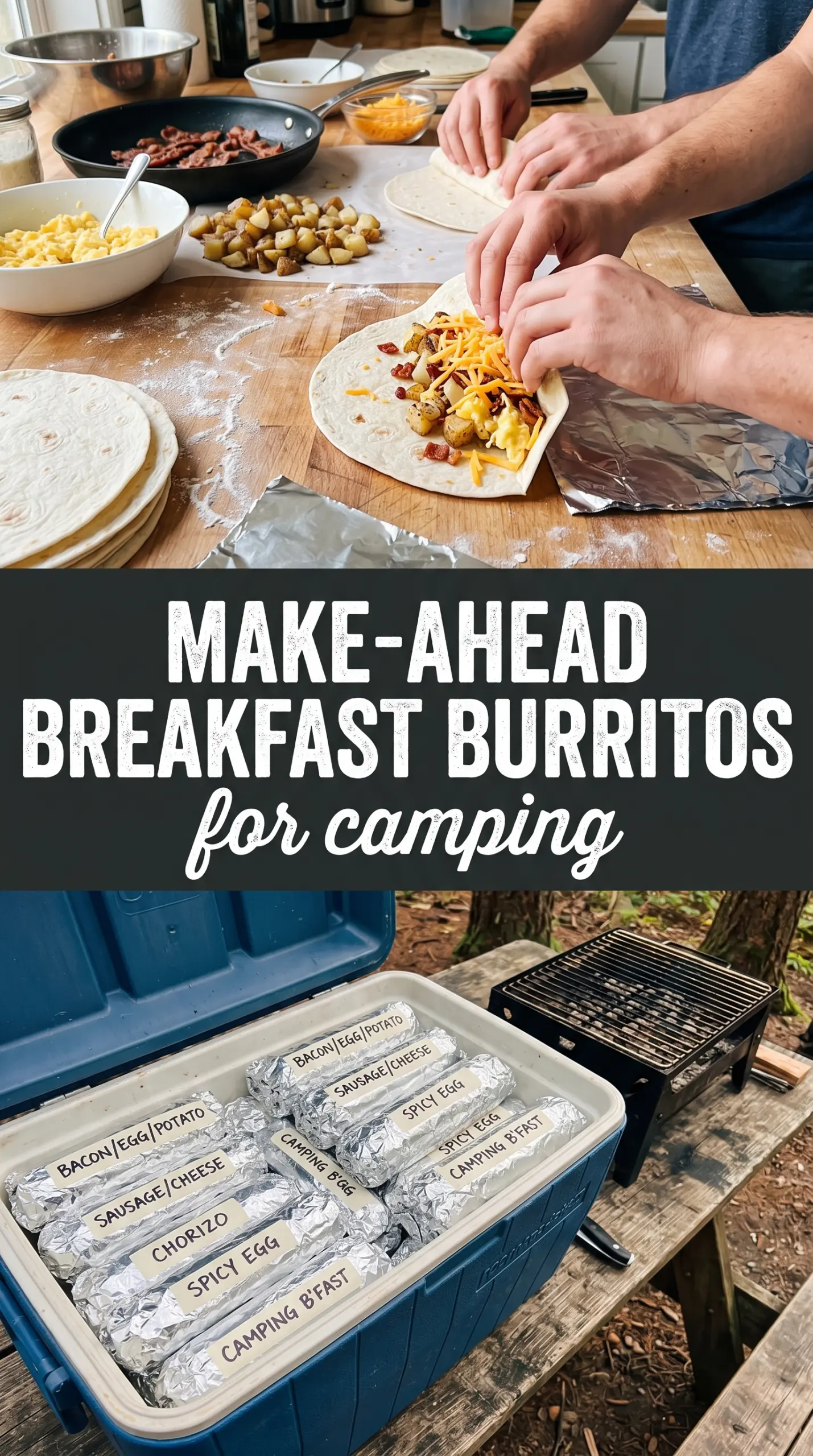 Grilled Breakfast Burritos crispy loaded