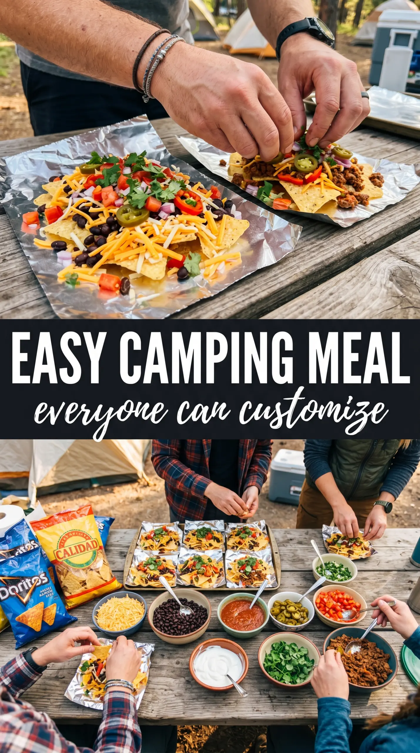 Grilled Campfire Nacho Packets smoky cheesy loaded