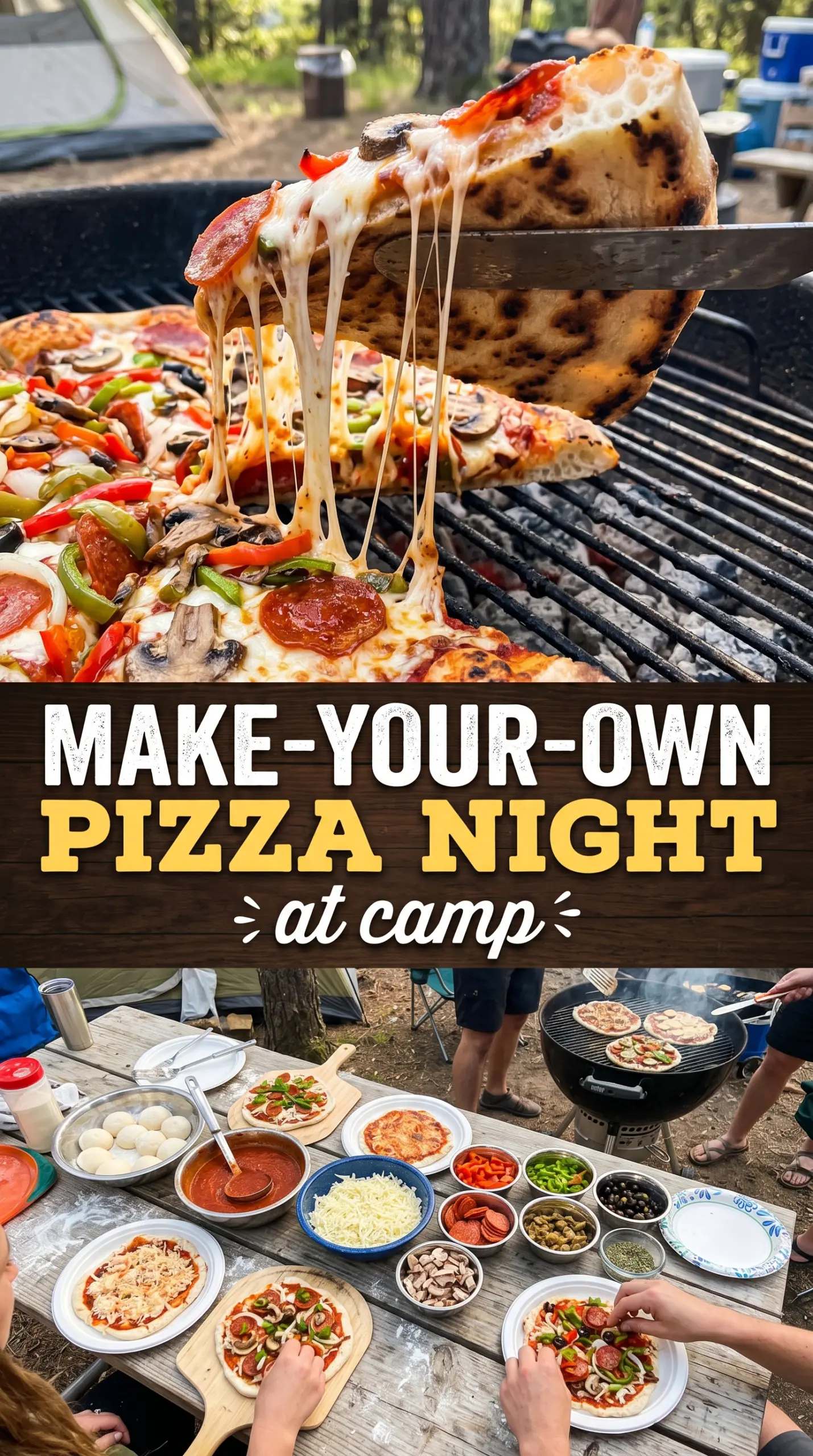 Grilled Campfire Pizza smoky charred cheesy