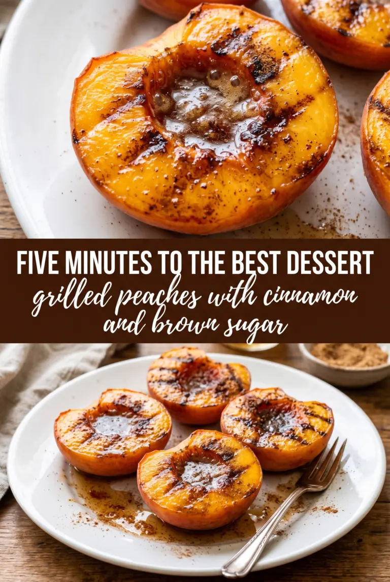 Grilled Peaches with Cinnamon and Brown Sugar