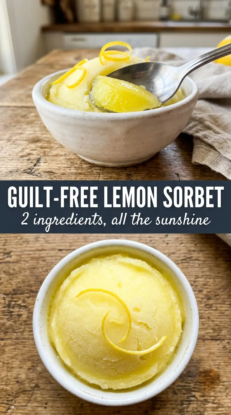 Healthy lemon sorbet icy citrus dessert