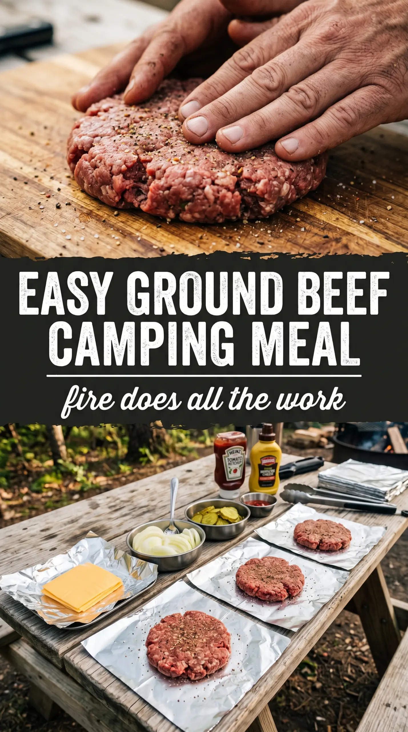 Hobo Dinner Cheeseburgers campfire foil packet