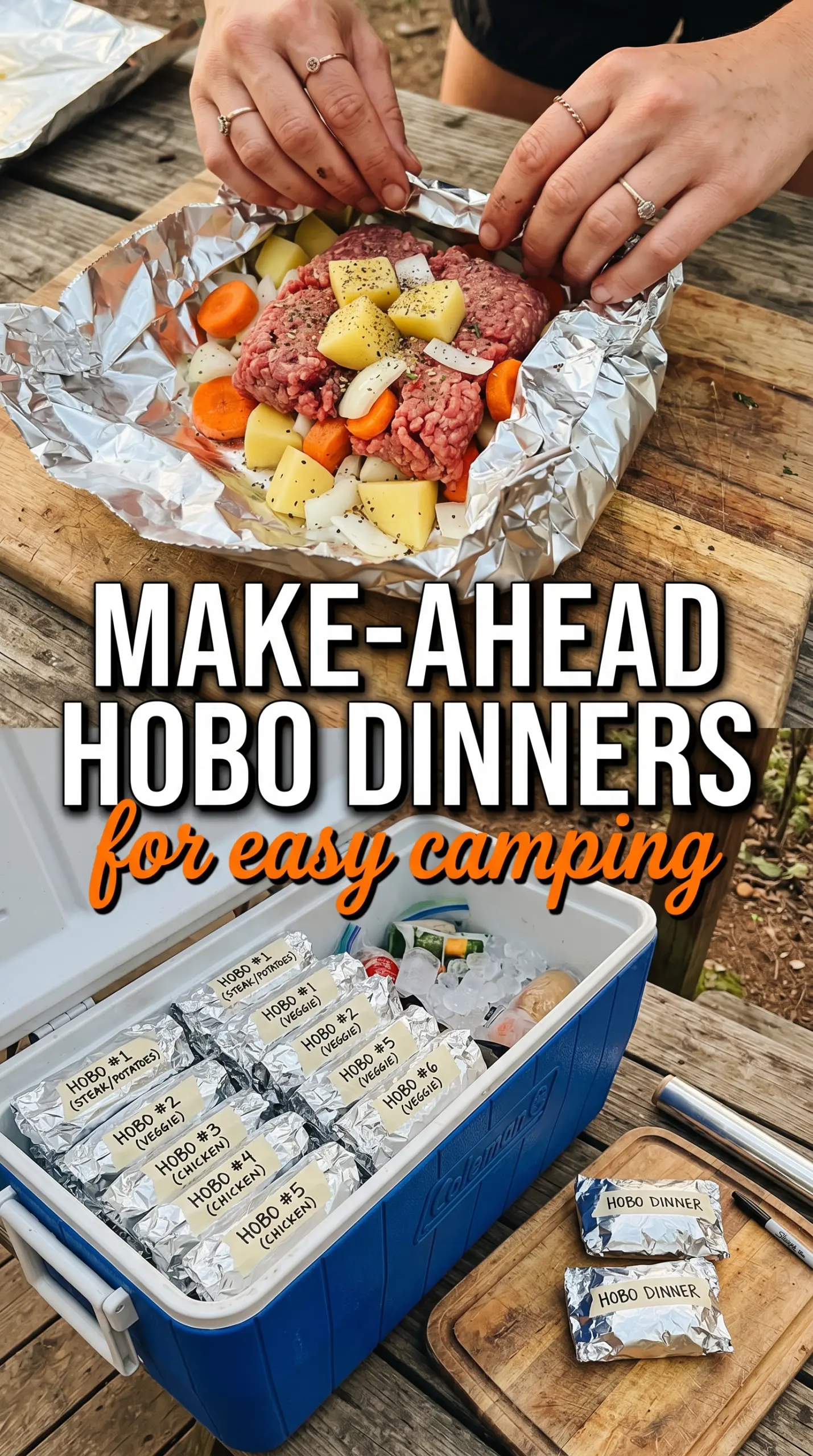 Hobo Dinner Foil Packets campfire beef potatoes