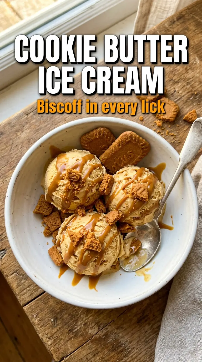 homemade cookie butter ice cream creamy spiced