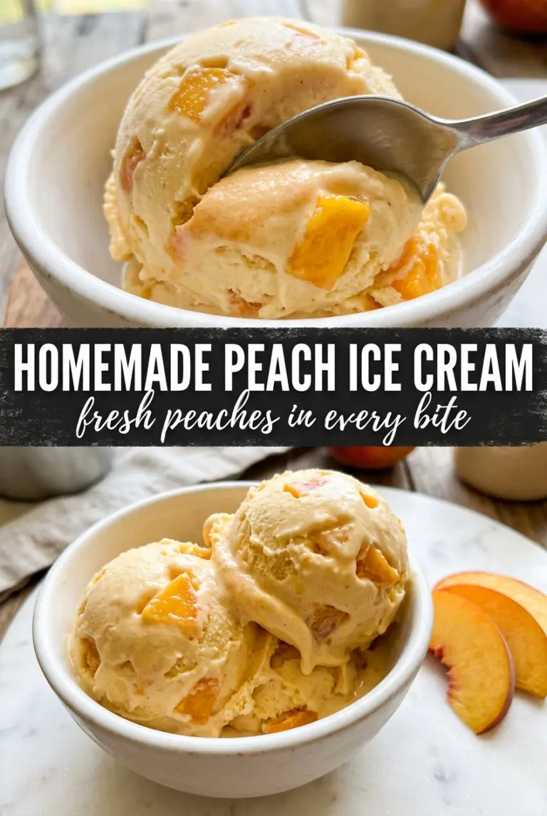 Homemade Peach Ice Cream