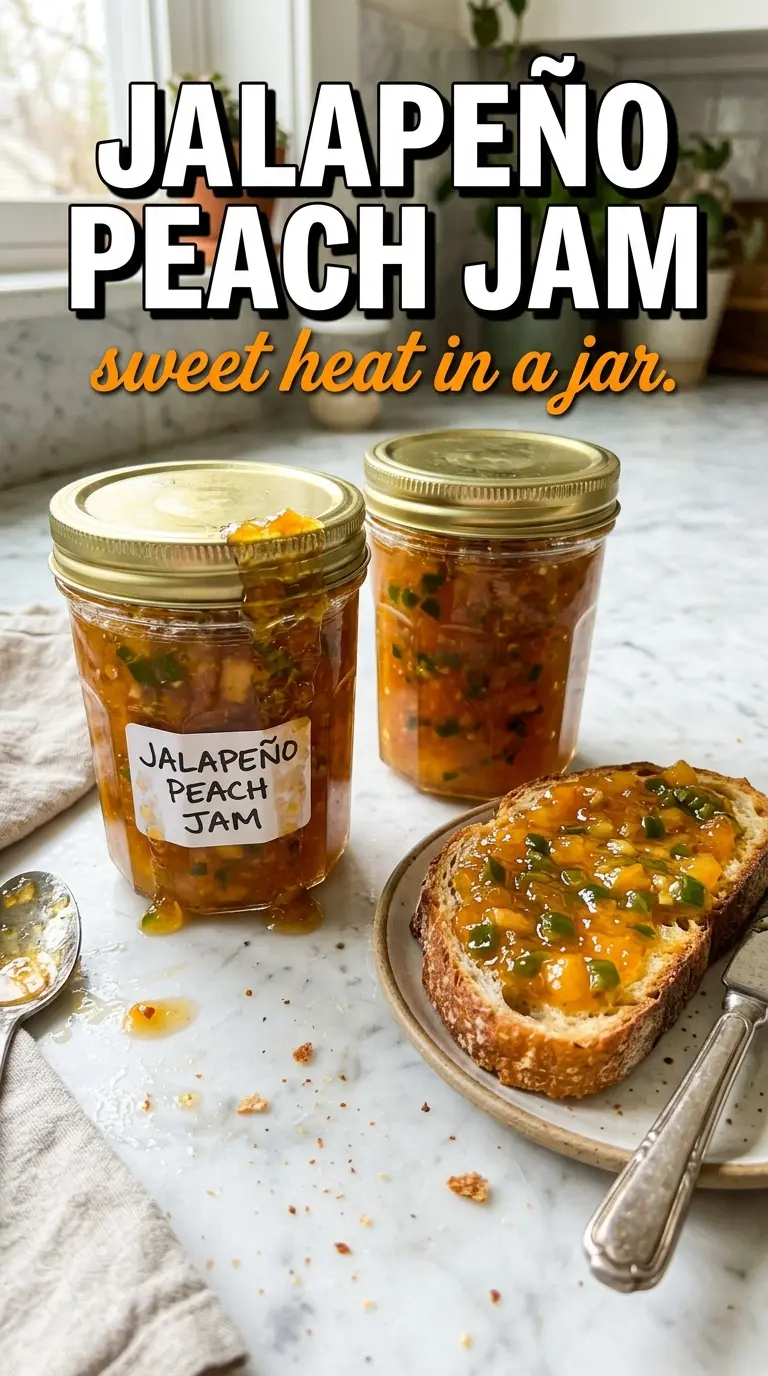 Jalapeño Peach Jam sweet heat glossy