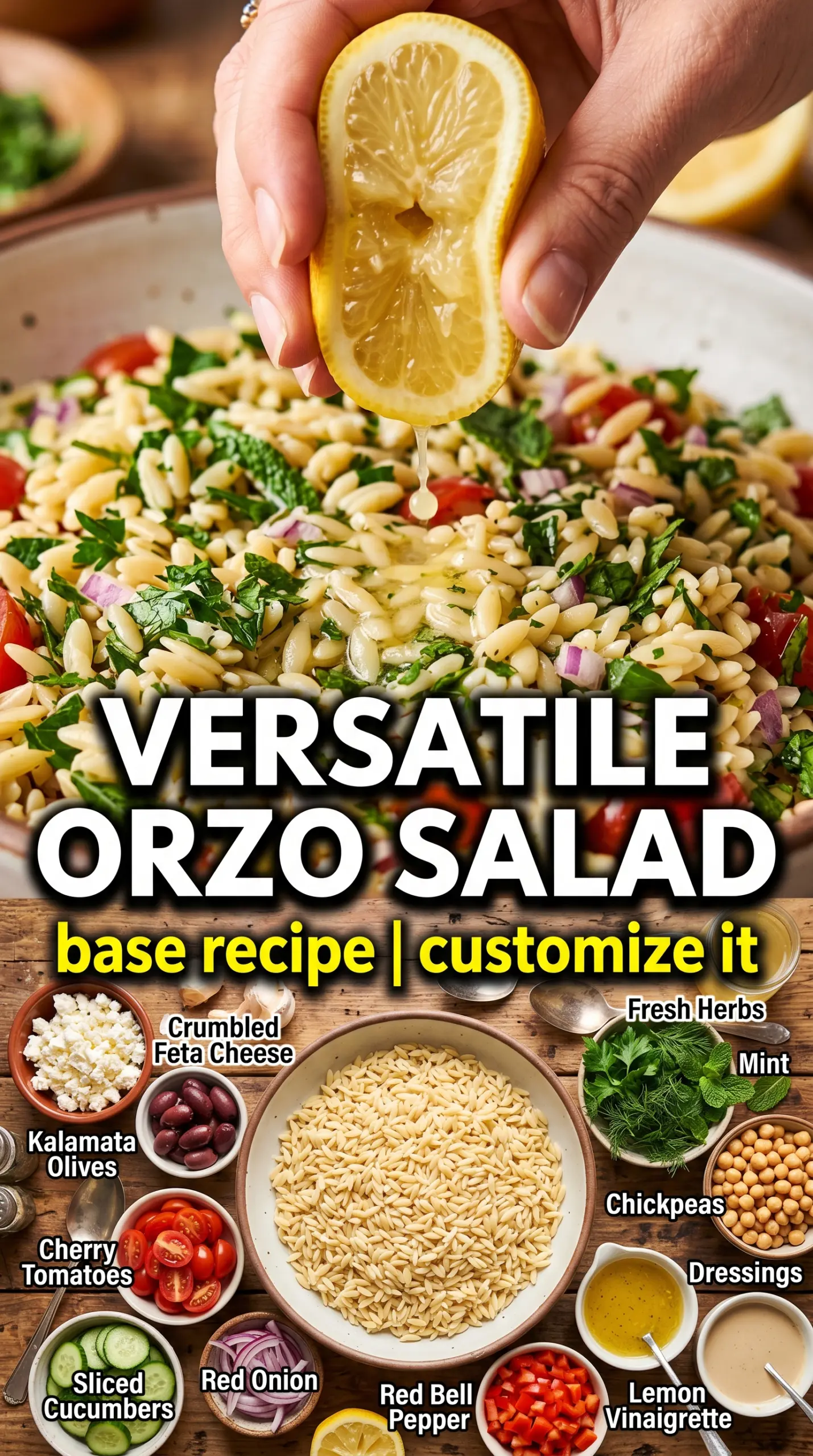 Orzo Salad fresh herbs lemon vinaigrette