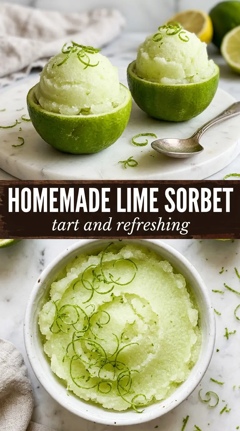Lime Sorbet tart icy citrus