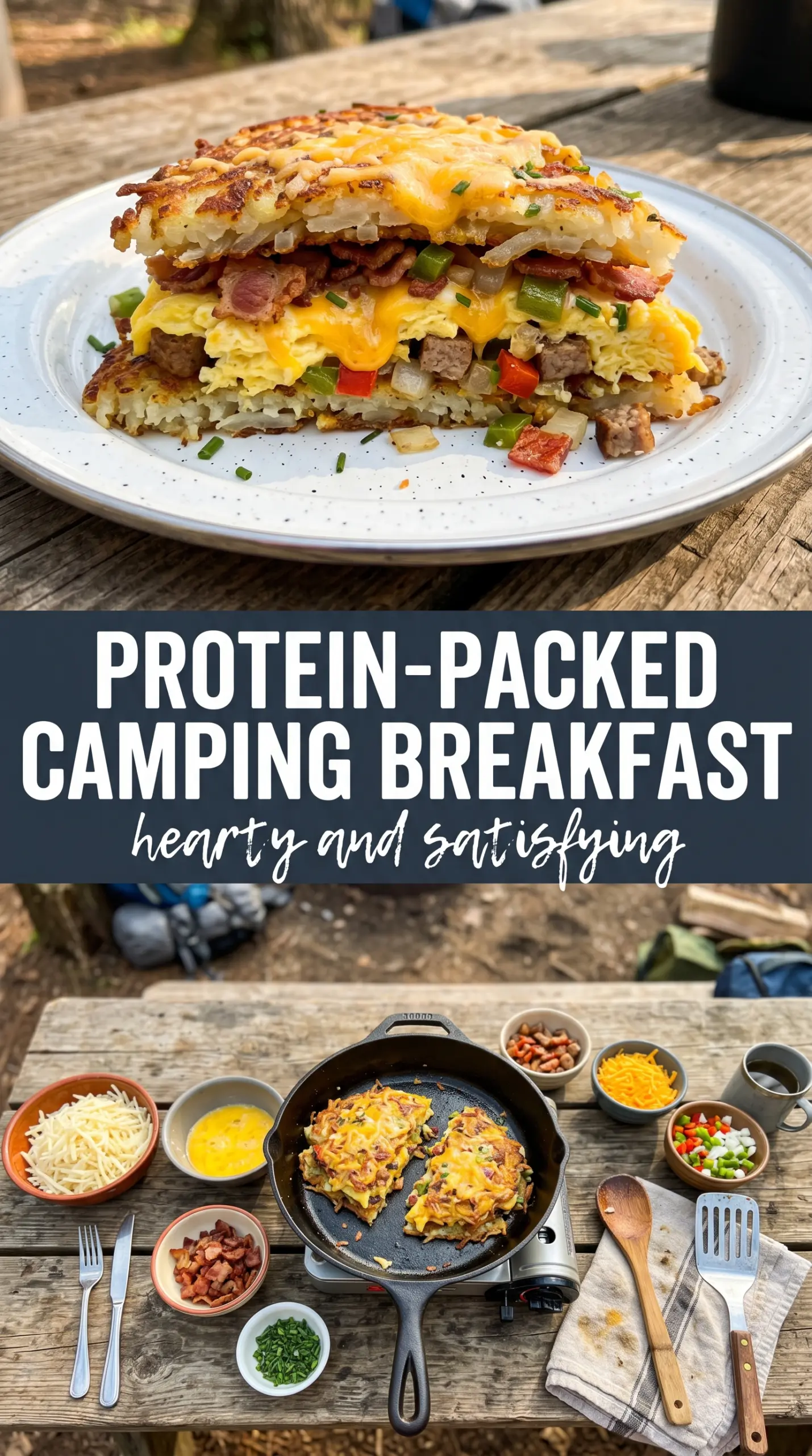 Loaded Grilled Hash Brown Omelets crispy hearty breakfast