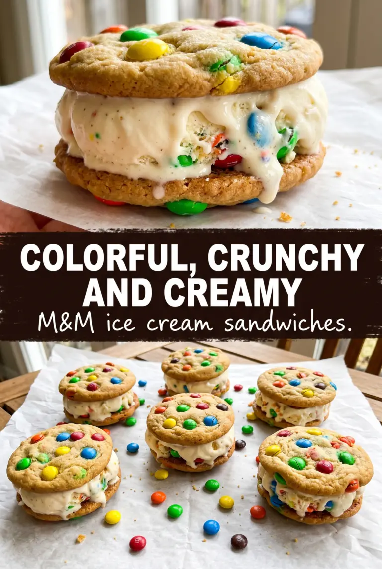 M&M Ice Cream Sandwiches