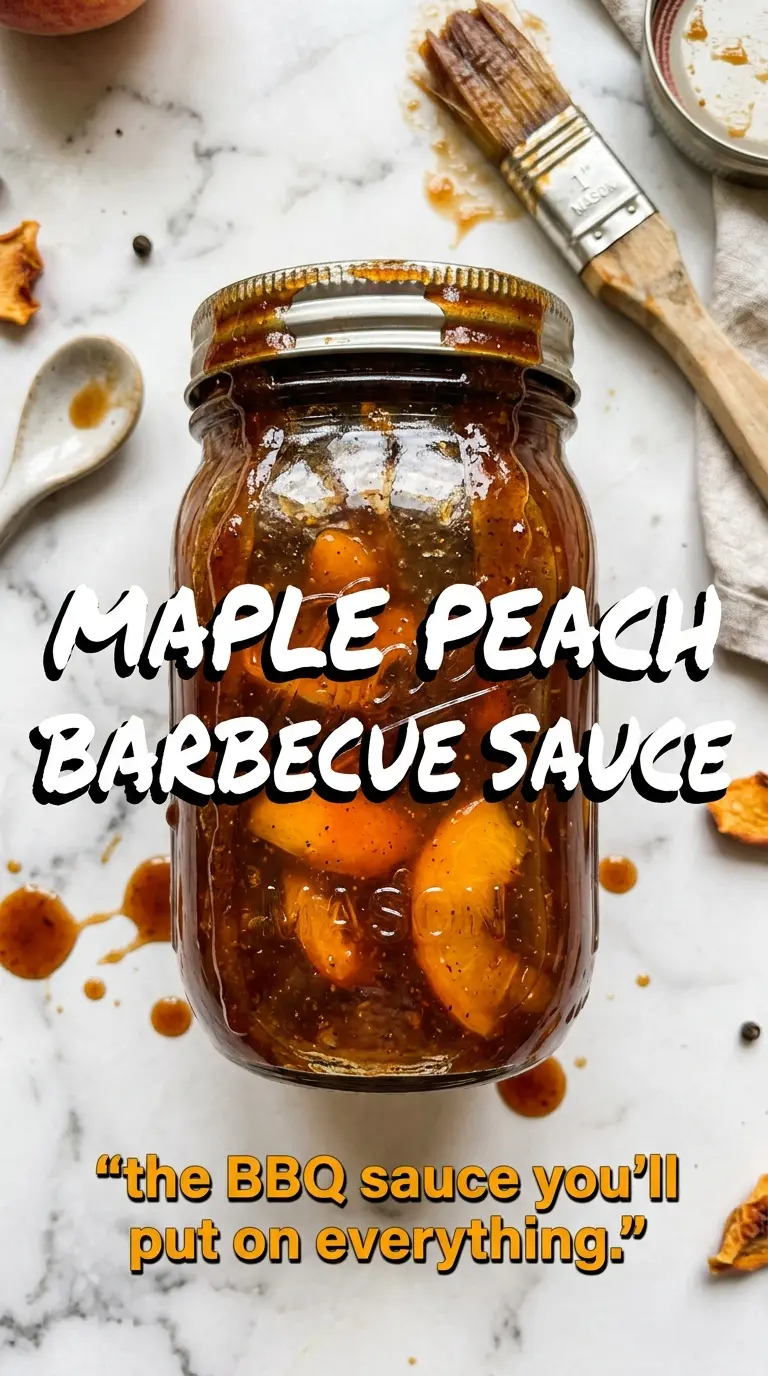 Maple Peach Barbecue Sauce glossy smoky