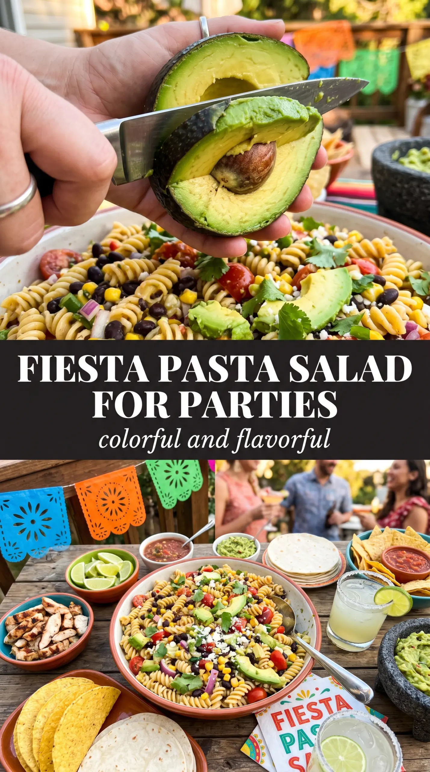 Mexican Pasta Salad colorful creamy