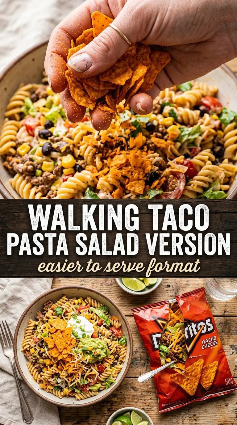 Mexican Taco Pasta Salad creamy crunchy colorful