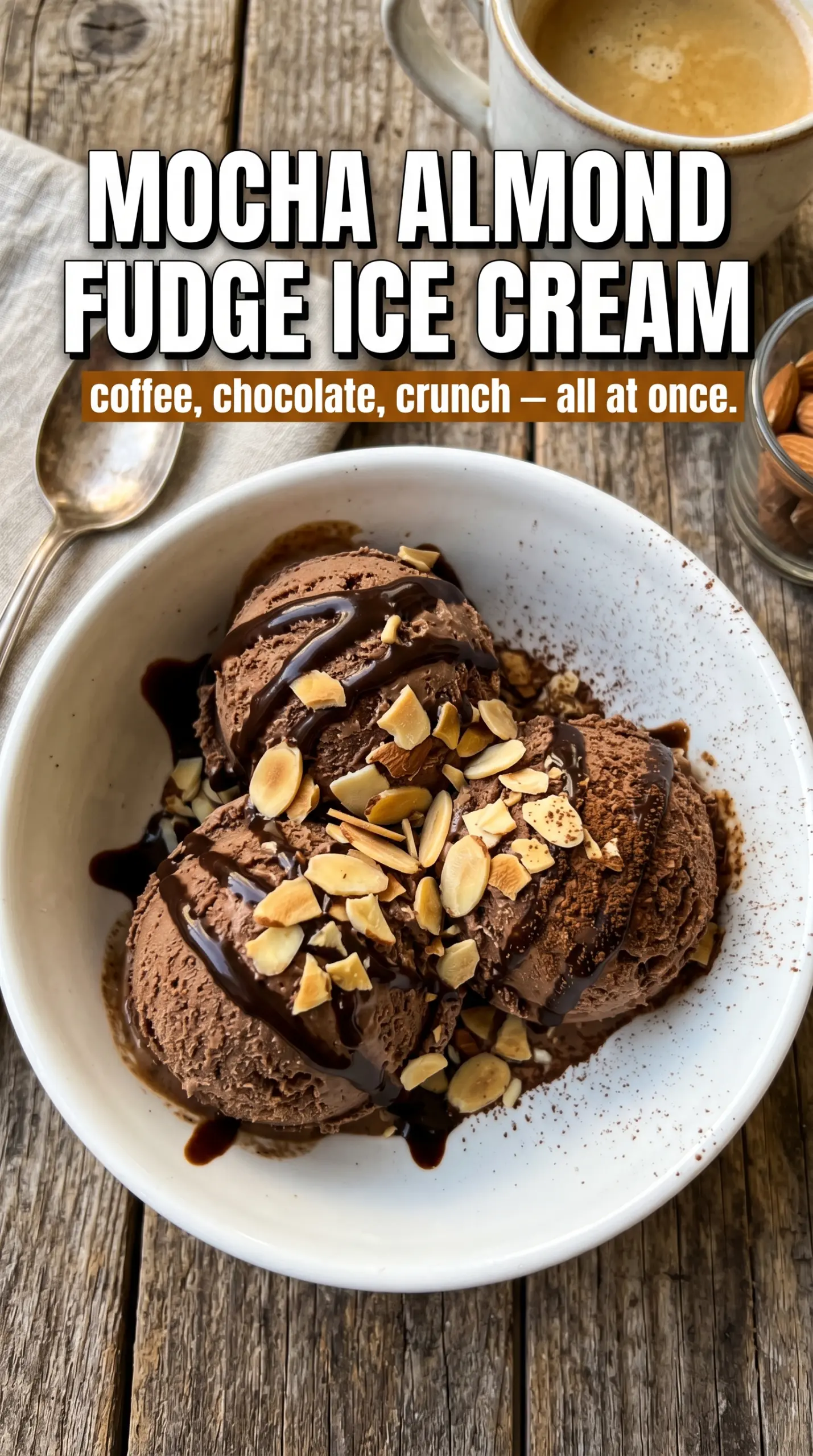 Mocha Almond Fudge Ice Cream bold coffee fudge almond