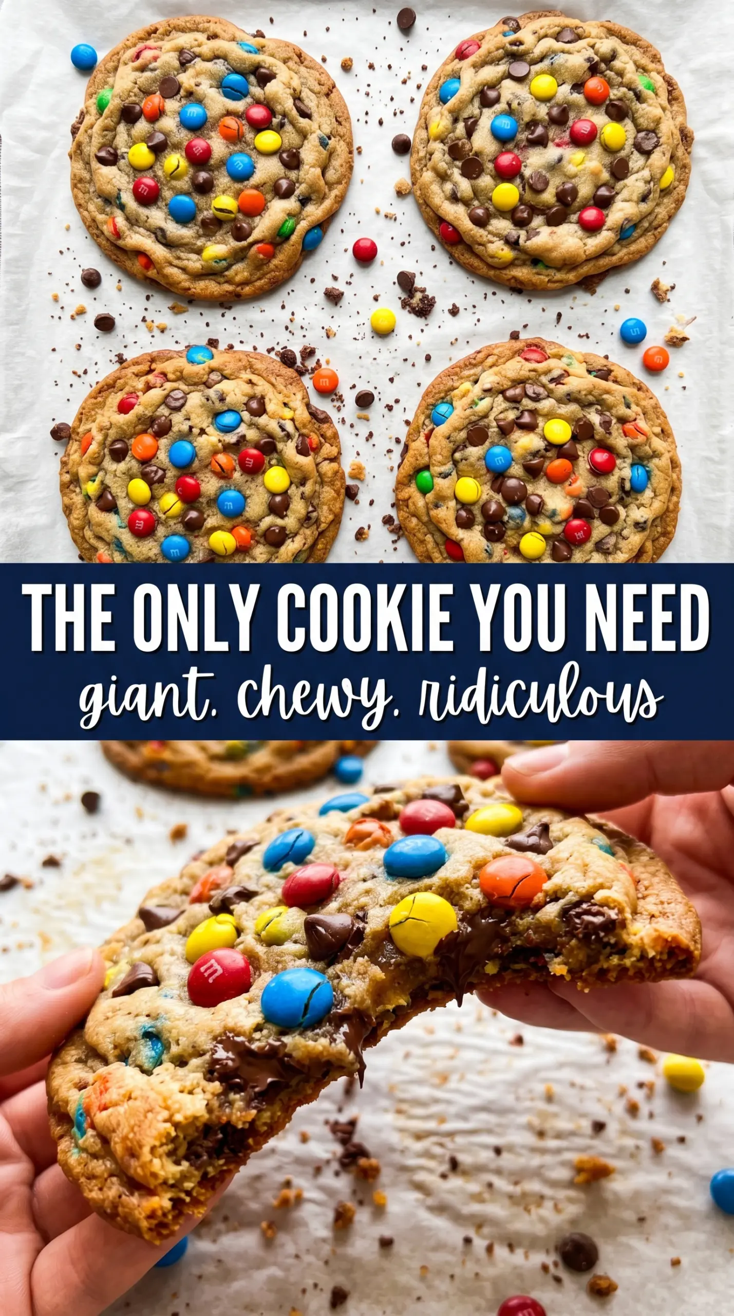 Monster Cookies chewy colorful chocolate chip