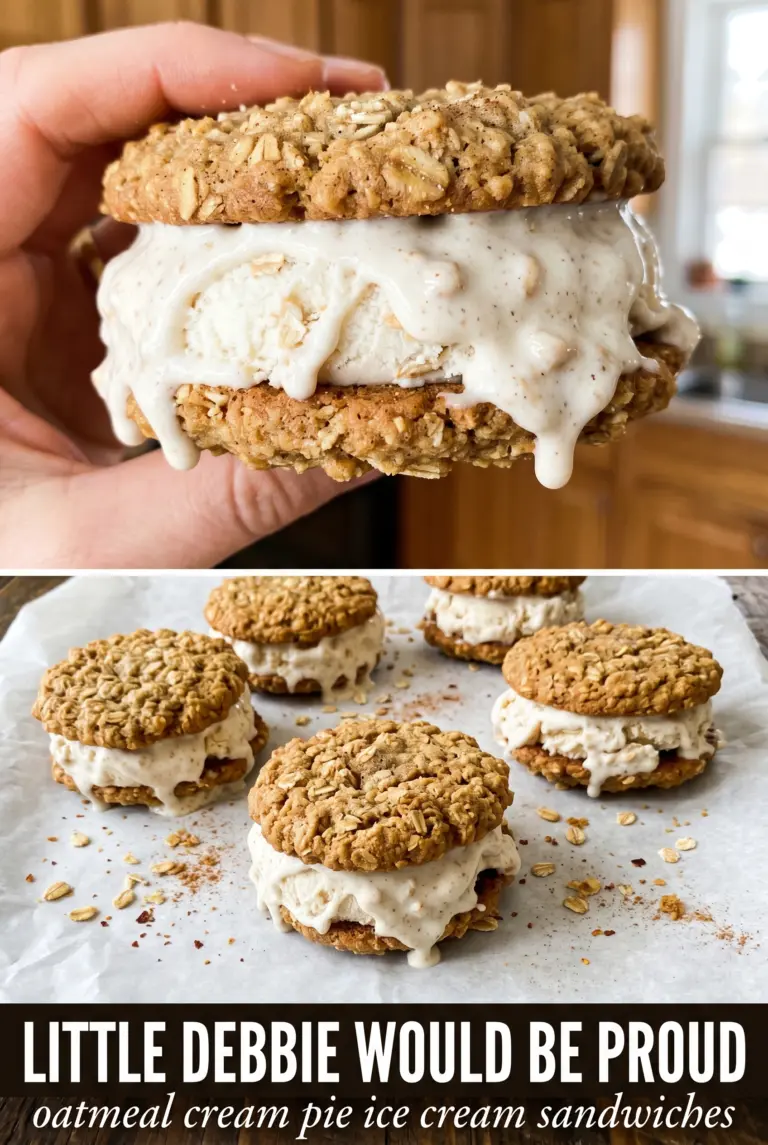 Oatmeal Cream Pie Ice Cream Sandwiches