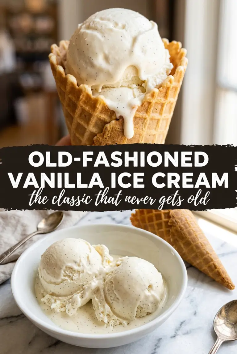 Old-Fashioned Homemade Vanilla Ice Cream