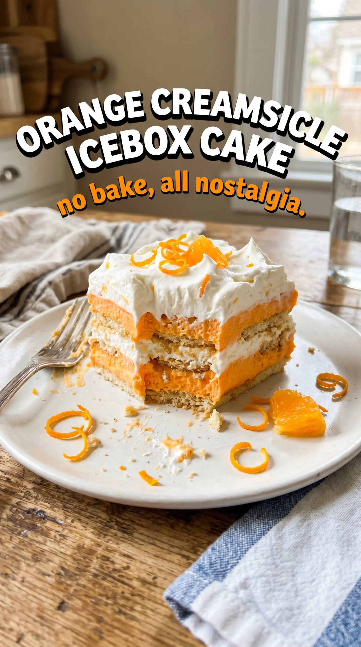Orange Creamsicle Icebox Cake creamy citrus layers