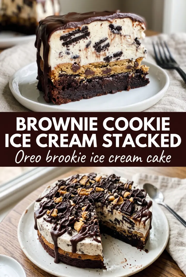 Oreo Brookie Ice Cream Cake