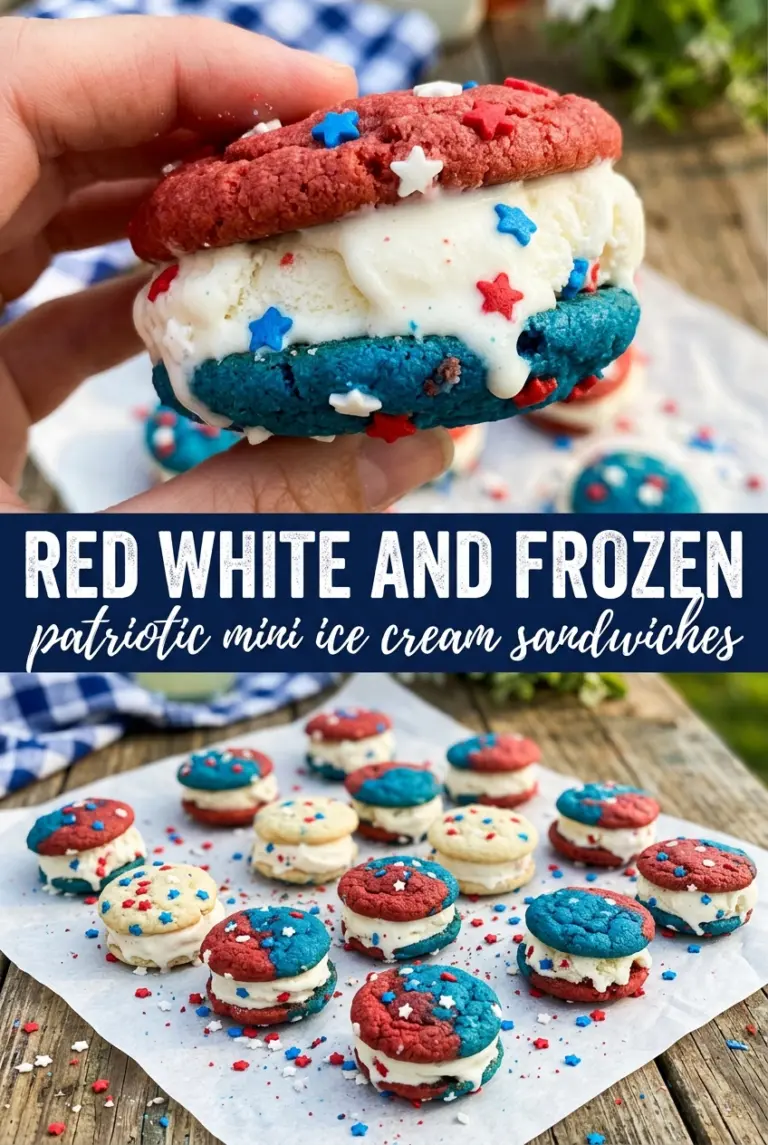 Patriotic Mini Ice Cream Sandwiches