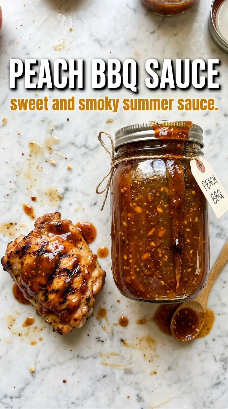 Peach BBQ Sauce glossy fruity